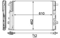 MAHLE AC446000S - Artículo complementario / información complementaria 2: con secador<br>Material: Aluminio<br>Longitud de red [mm]: 646<br>Ancho de red [mm]: 434<br>Profundidad de red [mm]: 16<br>Agente frigorífico: R 134 a<br>