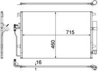 MAHLE AC553001S - Condensador, aire acondicionado - BEHR