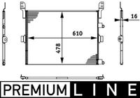 MAHLE AC673000P - Longitud de red [mm]: 481<br>Ancho de red [mm]: 630<br>Profundidad de red [mm]: 16<br>Peso [kg]: 2,395<br>