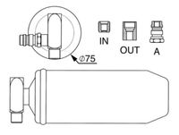 MAHLE AD161000S - Diámetro exterior [mm]: 76,0<br>Agente frigorífico: R 134 a<br>