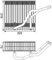 MAHLE AE38000S - Evaporador, aire acondicionado - BEHR