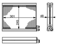 MAHLE AE71000S - Evaporador, aire acondicionado - BEHR