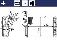 MAHLE AH164000S - Radiador de calefacción - BEHR