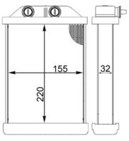 MAHLE AH220000S - Radiador de calefacción - BEHR