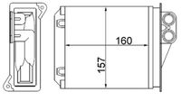 MAHLE AH168000S - Código de motor: OM 651.955<br>Código de motor: OM 651.956<br>Ancho de red [mm]: 157<br>Longitud de red [mm]: 160<br>Profundidad de red [mm]: 42<br>