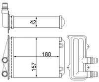 MAHLE AH246000S - Radiador de calefacción - BEHR