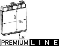 MAHLE AH76000P - Radiador de calefacción - BEHR *** PREMIUM LINE ***