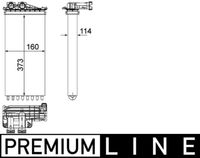 MAHLE AH196000P - año construcción hasta: 05/2015<br>Código de motor: 5FU (EP6DTX)<br>Código de motor: 5FU (EP6CDTX)<br>Profundidad de red [mm]: 35<br>Ancho de red [mm]: 152<br>Longitud de red [mm]: 306<br>