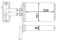 MAHLE AH92000S - Radiador de calefacción - BEHR