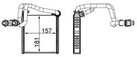 MAHLE AH252000S - Material aletas refrigeradoras: Aluminio<br>Tipo radiador: Aletas refrigeración soldadas<br>Material depósitos de agua (radiador): Aluminio<br>Longitud de red [mm]: 179<br>Ancho de red [mm]: 154<br>Profundidad de red [mm]: 26<br>Vehículo con dirección a la izquierda / derecha: para vehic. dirección izquierda<br>Restricción de fabricante: Denso<br>Equipamiento de vehículo: para vehículos con climatizador<br>h embalaje [cm]: 13,50<br>Ancho de embalaje [cm]: 21,50<br>long. de embalaje [cm]: 26,5<br>Peso neto [g]: 450<br>