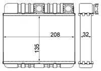 MAHLE AH87000S - Material aletas refrigeradoras: Aluminio<br>Tipo radiador: Aletas refrigeración soldadas<br>Material depósitos de agua (radiador): Aluminio<br>Longitud de red [mm]: 135<br>Ancho de red [mm]: 206<br>Profundidad de red [mm]: 32<br>Artículo complementario/Información complementaria: sin tubería<br>Fabricante: MAHLE<br>Equipamiento de vehículo: para vehículos con climatizador<br>h embalaje [cm]: 10,00<br>Ancho de embalaje [cm]: 22,00<br>long. de embalaje [cm]: 33,5<br>Peso neto [g]: 598<br>