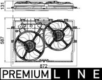 MAHLE CFF228000P - Código de motor: F1CE3481N (F30DTE)<br>Calefacción / Refrigeración: Ventilador doble<br>Tensión [V]: 12<br>Potencia nominal [W]: 240<br>Diámetro [mm]: 388<br>Velocidad de régimen [1/min]: 2500<br>