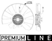 MAHLE CFF513000P - Espesor [mm]: 108<br>Diámetro exterior [mm]: 813<br>Número de conexiones: 6<br>Tipo de servicio: eléctrico<br>Peso [kg]: 14,5<br>