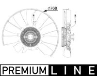 MAHLE CFF527000P - Número paletas de ventilador: 11<br>Tipo de servicio: electrónico<br>Diámetro [mm]: 768<br>Número de enchufes de contacto: 2<br>Peso neto [g]: 13998<br>h embalaje [cm]: 18,00<br>Ancho de embalaje [cm]: 76,00<br>long. de embalaje [cm]: 78,0<br>