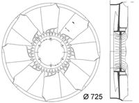 MAHLE CFW50000P - Diámetro [mm]: 600<br>Número paletas de ventilador: 8<br>h embalaje [cm]: 13,00<br>Peso neto [g]: 3225<br>long. de embalaje [cm]: 76,0<br>Ancho de embalaje [cm]: 78,50<br>