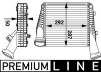 MAHLE CI141000P - Código de motor: CATA<br>Ancho de red [mm]: 292<br>Longitud de red [mm]: 287<br>Profundidad de red [mm]: 50<br>Tipo radiador: Aletas refrigeración soldadas<br>