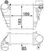 MAHLE CI22000S - Radiador de aire de admisión - BEHR