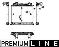 MAHLE CI119000P - Diámetro de entrada 1 [mm]: 90<br>Diámetro de salida 1 [mm]: 90<br>Tipo radiador: Aletas refrigeración soldadas<br>Calidad: Premium<br>Restricción de fabricante: BEHR<br>Material: Aluminio<br>Material: Plástico<br>Longitud de red [mm]: 665<br>Ancho de red [mm]: 892<br>Profundidad de red [mm]: 64<br>