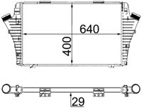 MAHLE CI24000S - Tipo de refrigeración: refrigerado por aire<br>Longitud de red [mm]: 650<br>Ancho de red [mm]: 397<br>Profundidad de red [mm]: 30<br>Material depósitos de agua (radiador): Plástico<br>Material aletas refrigeradoras: Aluminio<br>