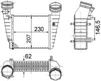 MAHLE CI 346 000S - Radiador de aire de admisión