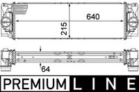 MAHLE CI368000P - año construcción desde: 12/2011<br>Código de motor: OM 651.955<br>Código de motor: OM 651.956<br>Longitud de red [mm]: 640<br>Profundidad de red [mm]: 64<br>Ancho de red [mm]: 202<br>Tipo radiador: Aletas refrigeración soldadas<br>