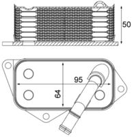 MAHLE CLC12001S - Radiador de aceite, aceite motor - BEHR