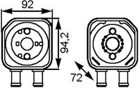 MAHLE CLC 164 000S - Radiador de aceite, aceite motor