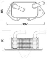 MAHLE CLC186000S - Radiador de aceite, aceite motor - BEHR