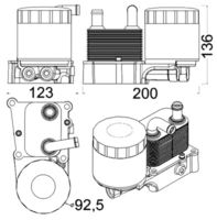 MAHLE CLC191000S - Radiador de aceite, aceite motor - BEHR