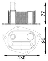 MAHLE CLC198000S - Radiador de aceite, aceite motor - BEHR