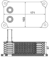 MAHLE CLC200000S - Radiador de aceite, aceite motor - BEHR