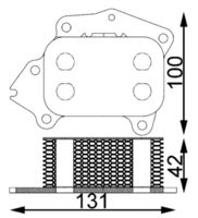 MAHLE CLC194000S - Radiador de aceite, aceite motor - BEHR