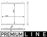 MAHLE CR105000P - Refrigerador baja temperatura, aire de admisión - BEHR *** PREMIUM LINE ***