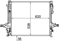 MAHLE CR1191000S - Radiador, refrigeración del motor - BEHR