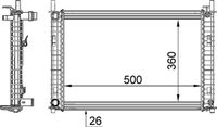 MAHLE CR1356000S - Radiador, refrigeración del motor - BEHR