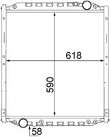 MAHLE CR1552000S - Radiador, refrigeración del motor - BEHR