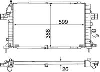 MAHLE CR1687000S - Radiador, refrigeración del motor - BEHR