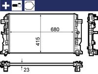 MAHLE CR1710000S - Radiador, refrigeración del motor - BEHR