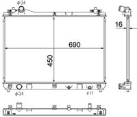 MAHLE CR1871000S - Radiador, refrigeración del motor - BEHR