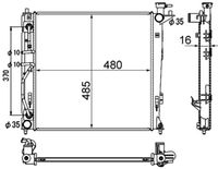 MAHLE CR1892000S - Código de motor: D4HA<br>Clase de caja de cambios: Caja de cambios manual<br>Longitud de red [mm]: 485<br>Ancho de red [mm]: 468<br>Profundidad de red [mm]: 16<br>Tipo radiador: Aletas refrigeración soldadas<br>