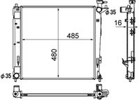 MAHLE CR1893000S - Tipo radiador: Aletas refrigeración soldadas<br>Longitud de red [mm]: 485<br>Ancho de red [mm]: 480<br>Profundidad de red [mm]: 16<br>Material depósitos de agua (radiador): Plástico<br>Clase de caja de cambios: Transmisión automática<br>Ancho de embalaje [cm]: 18,00<br>Peso neto [g]: 2603<br>h embalaje [cm]: 69,50<br>long. de embalaje [cm]: 73,5<br>