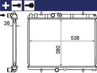 MAHLE CR2014000S - Radiador, refrigeración del motor - BEHR