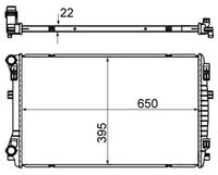 MAHLE CR2054000S - Código de motor: CYVB<br>Longitud de red [mm]: 650<br>Ancho de red [mm]: 415<br>Profundidad de red [mm]: 23<br>Tipo radiador: Aletas refrigeración unidas mecánicamente<br>