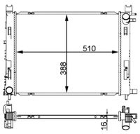 MAHLE CR2166000S - Radiador, refrigeración del motor - BEHR