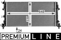 MAHLE CR2082000P - Tipo radiador: Aletas refrigeración unidas mecánicamente<br>Longitud de red [mm]: 650<br>Ancho de red [mm]: 322<br>Profundidad de red [mm]: 16<br>Material depósitos de agua (radiador): Plástico<br>Artículo complementario / información complementaria 2: con tornillo<br>h embalaje [cm]: 10,50<br>Peso neto [g]: 2638<br>Ancho de embalaje [cm]: 44,50<br>long. de embalaje [cm]: 88,0<br>