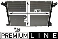 MAHLE CR2179000P - Tipo radiador: Aletas refrigeración soldadas<br>Longitud de red [mm]: 718<br>Ancho de red [mm]: 475<br>Profundidad de red [mm]: 14<br>Material depósitos de agua (radiador): Plástico<br>h embalaje [cm]: 13,00<br>Peso neto [g]: 3050<br>Ancho de embalaje [cm]: 64,00<br>long. de embalaje [cm]: 96,0<br>