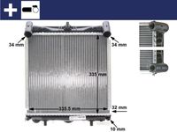 MAHLE CR 370 000S - Radiador, refrigeración del motor