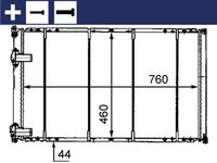 MAHLE CR526000S - Radiador, refrigeración del motor - BEHR