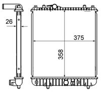 MAHLE CR836000S - Radiador, refrigeración del motor - BEHR