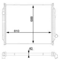 MAHLE CR709000S - Radiador, refrigeración del motor - BEHR